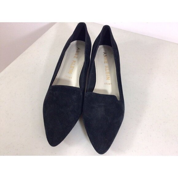 Anne Klein Black Heels with Leopard Accent - Picture 6 of 7